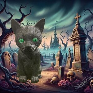 Vintage Black Cat Halloween Tabletop Decor – Momentum Brand GUC